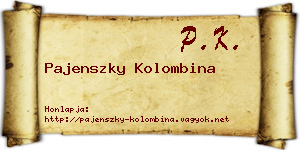 Pajenszky Kolombina névjegykártya